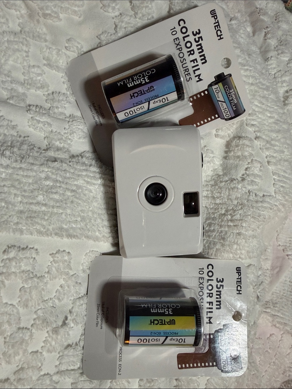 White Disposable 35mm Film Camera with White Body